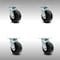 Service Caster 5 Inch SS Polyolefin Swivel Caster Set with Ball Bearing and Swivel Lock SCC SCC-SS30S520-POB-BSL-4 - alternate 1